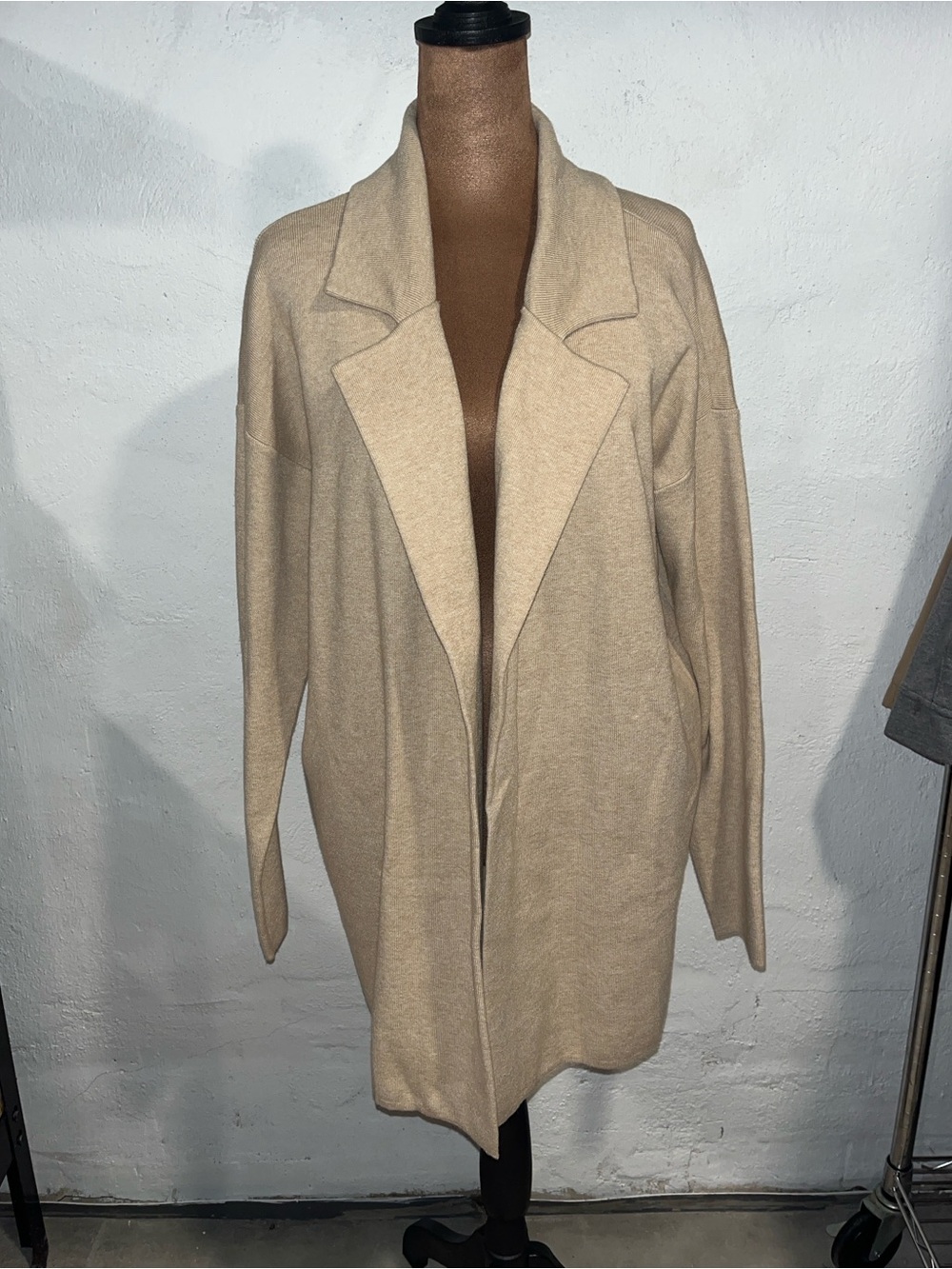 Versona Tan Open Front Cardigan